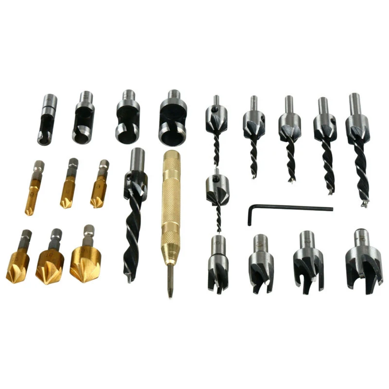 D12mm*L130mm 23pcs/Set Countersink Drill Bit Woodworking Chamfer Drilling With Center Punch
D12mm*L130mm 23pcs/Set Countersink Drill Bit Woodworking Chamfer Drilling With Center Punch