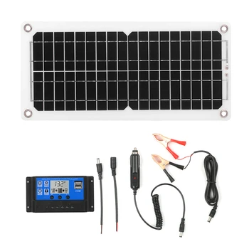 12W 12V Solar Panel Kit with Charge Controller USB Port Off Grid Monocrystalline Solar Panel Module for Camping Car Boat Marine
12W 12V Solar Panel Kit with Charge Controller USB Port Off Grid Monocrystalline Solar Panel Module for Camping Car Boat Marine