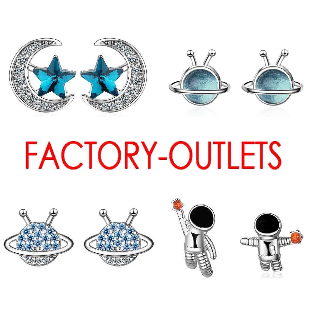 Novel Design Outer Space Element Style 925 Sterling Silver Stud Earrings For Women Multiple Model Option Korean Fashion Jewelry
Novel Design Outer Space Element Style 925 Sterling Silver Stud Earrings For Women Multiple Model Option Korean Fashion Jewelry