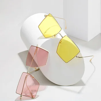 Oversized Square Sunglasses Women Trendy Fashion Ladies Retro Sun Glasses Color Lens UV400 Lightweight Metal Frame
Oversized Square Sunglasses Women Trendy Fashion Ladies Retro Sun Glasses Color Lens UV400 Lightweight Metal Frame