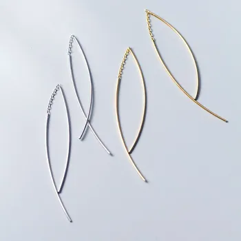 100% 925 Sterling Silver Geometric Shape Ear Threads Gold Color Plated Long Hanging Dangle Drop Earrings Fine Jewelry for Women
100% 925 Sterling Silver Geometric Shape Ear Threads Gold Color Plated Long Hanging Dangle Drop Earrings Fine Jewelry for Women