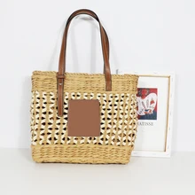 Bohemia Hollow Pu Leather Splice Women Shoudler Bag Large Capacity Woven Tote Bags For Women Handmade Straw Handbags Women's Bag
Bohemia Hollow Pu Leather Splice Women Shoudler Bag Large Capacity Woven Tote Bags For Women Handmade Straw Handbags Women's Bag