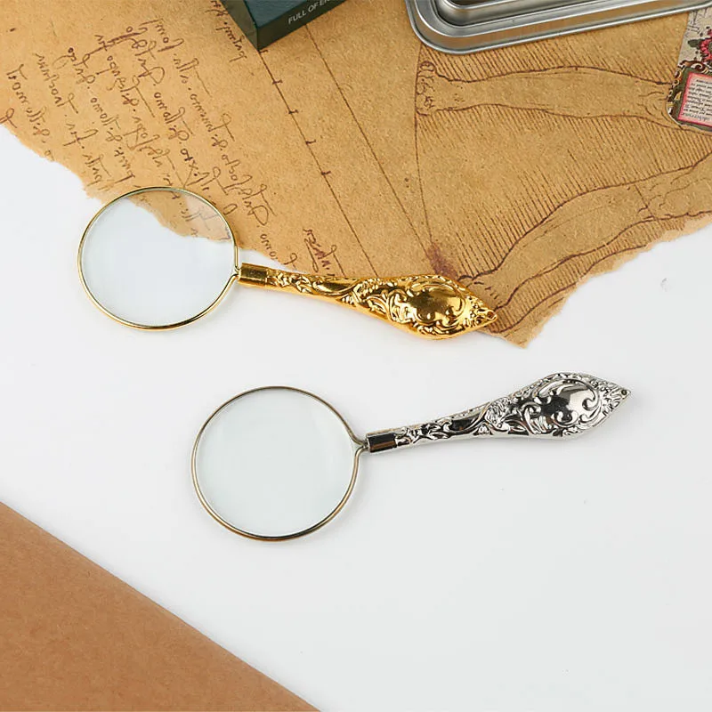 10X Portable Handle Magnifying Glass Handheld Metal Glass Magnifier Reading Newspaper loupe Retro nostalgia European style
10X Portable Handle Magnifying Glass Handheld Metal Glass Magnifier Reading Newspaper loupe Retro nostalgia European style