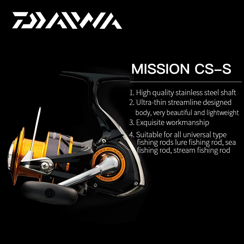 100% оригинальная DAIWA MISSION CS спиннинговая рыболовная Катушка 2000S 2500S 3000S передача 4000: