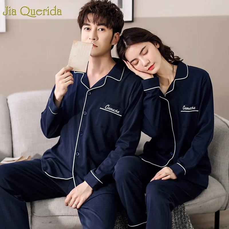 Woman Clothes 100% Cotton Pajama Sets Couple Long Sleeve Cardigan Solid Cardigan Button Letter Embriodered Pocket Couple Pajamas
Woman Clothes 100% Cotton Pajama Sets Couple Long Sleeve Cardigan Solid Cardigan Button Letter Embriodered Pocket Couple Pajamas