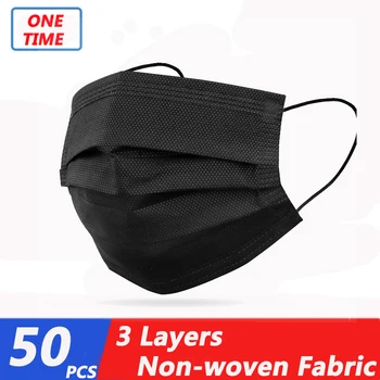 50pcs Non Woven Disposable Masks 3 Layers Face Mask Unisex Black Anti-Dust Face Masks Ear loop Mouth Mask Protective Mouth Muffl
50pcs Non Woven Disposable Masks 3 Layers Face Mask Unisex Black Anti-Dust Face Masks Ear loop Mouth Mask Protective Mouth Muffl