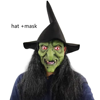 Halloween Green Head Gray Hair Witch Mask Latex Full Head Scary Mask Carnival Masquerade Costume Cosplay Party Props Party Decor
Halloween Green Head Gray Hair Witch Mask Latex Full Head Scary Mask Carnival Masquerade Costume Cosplay Party Props Party Decor