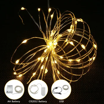 LED String lights 10M 5M 2M Silver Wire Garland Home Christmas Wedding Party Decoration Powered by 5V Battery USB Fairy light
LED String lights 10M 5M 2M Silver Wire Garland Home Christmas Wedding Party Decoration Powered by 5V Battery USB Fairy light
