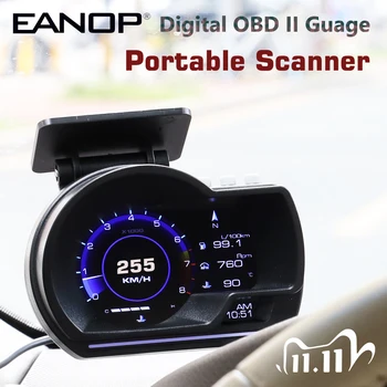 EANOP 2020 HUD Digital LCD OBD ii GPS head up display Car Computer Speed RPM Oil consuption Turbo Brake Test OBD2 Scanner
EANOP 2020 HUD Digital LCD OBD ii GPS head up display Car Computer Speed RPM Oil consuption Turbo Brake Test OBD2 Scanner