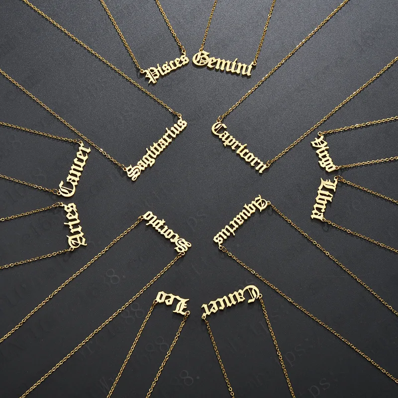 Hot In 2020 Constellation Zodiac Necklaces Jewelry for Women Antique Style Designed Letter Taurus Aries Necklaces Collier
Hot In 2020 Constellation Zodiac Necklaces Jewelry for Women Antique Style Designed Letter Taurus Aries Necklaces Collier