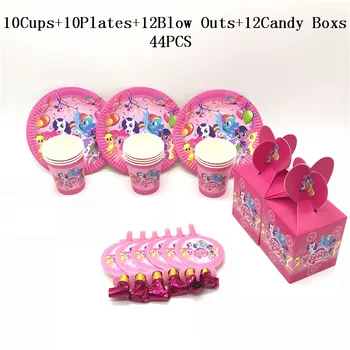 44Pcs My Little Pony Cartoon Kids Birthday Party Disposable Decorations Pony Party Blow Outs Cups Plates Masha Candy Box Sets
44Pcs My Little Pony Cartoon Kids Birthday Party Disposable Decorations Pony Party Blow Outs Cups Plates Masha Candy Box Sets