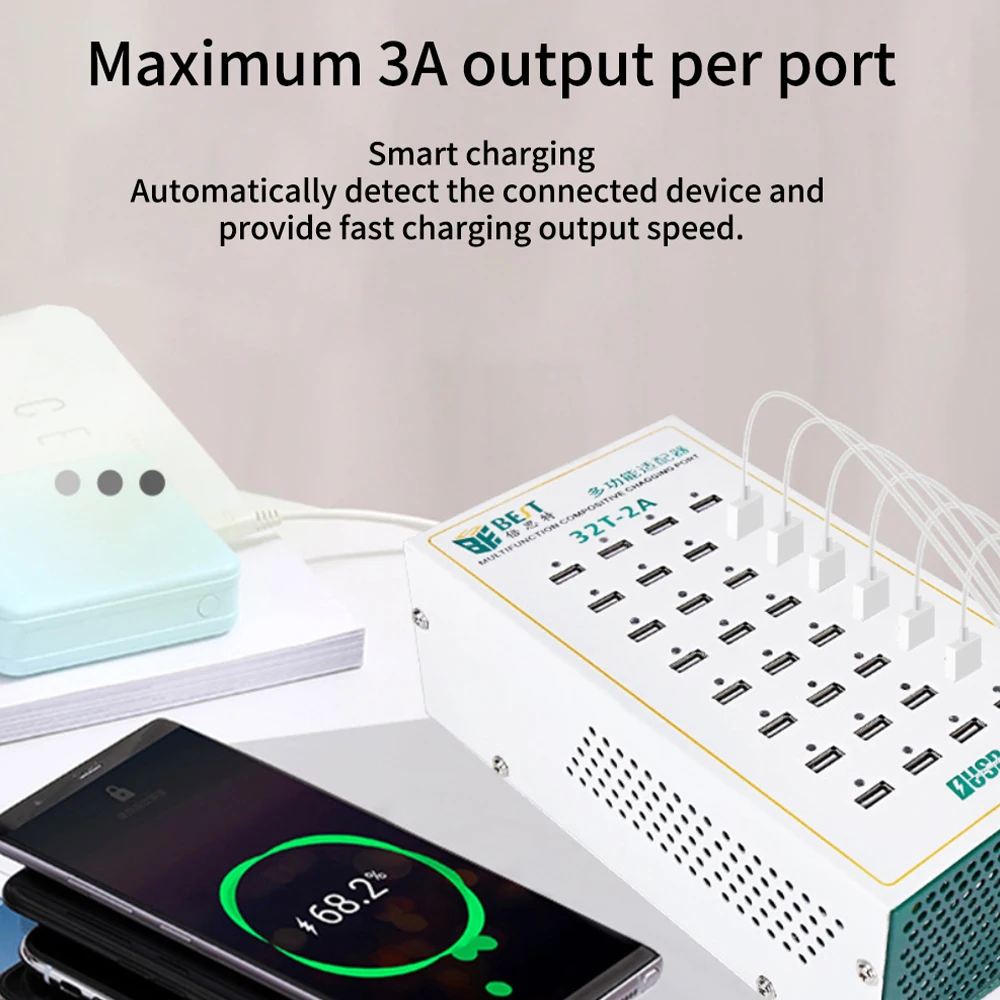 USB Charging Station Charging Adapter 32t-2a Multifunction Adapter 32 Port USB Interface Power Supply 2A Current Fast Charger
USB Charging Station Charging Adapter 32t-2a Multifunction Adapter 32 Port USB Interface Power Supply 2A Current Fast Charger