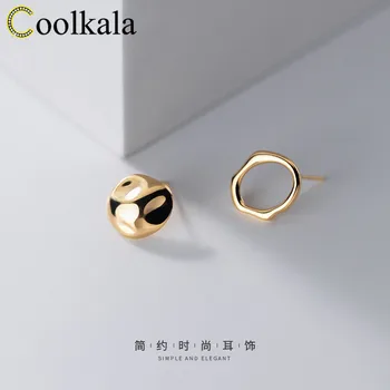 Coolkala silver women's fashionable simple personality asymmetric irregular round earrings
Coolkala silver women's fashionable simple personality asymmetric irregular round earrings