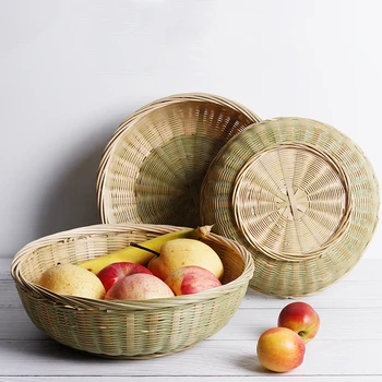 Handmade Natural Bamboo Weaving Wicker Basket Set Round Hollow Creative Storage Container For Fruit Food Bread Large Kitchenware
Handmade Natural Bamboo Weaving Wicker Basket Set Round Hollow Creative Storage Container For Fruit Food Bread Large Kitchenware