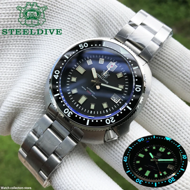 Стальные dive Pro Diver часы 200 м водонепроницаемые NH35 автоматические мужские
