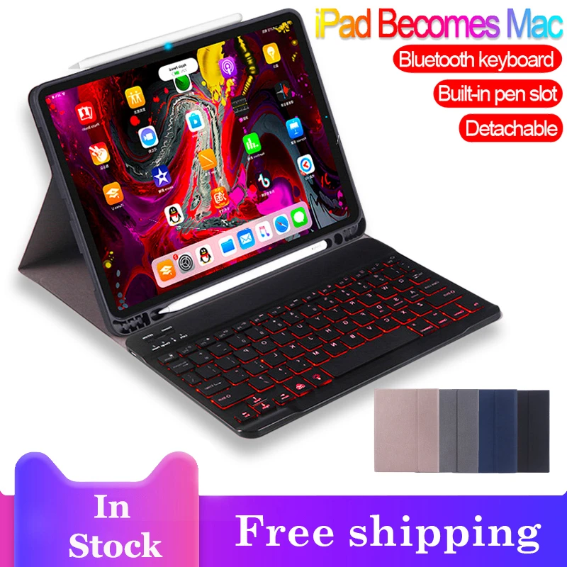 New For IPad Pro 12.9 Case IPad Pro 11 Cover Smart Backlit Bluetooth Keyboard Case Funda Apple Pencil Slot Support Adsorption
New For IPad Pro 12.9 Case IPad Pro 11 Cover Smart Backlit Bluetooth Keyboard Case Funda Apple Pencil Slot Support Adsorption