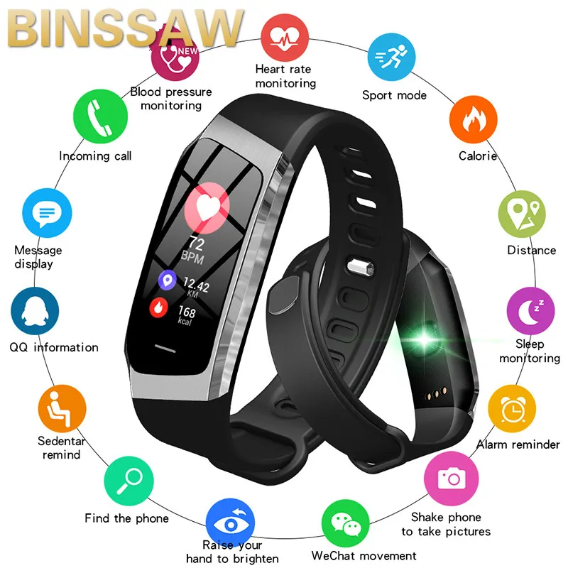 BINSSAW 2020 Men Women Smart Watch IP67 Waterproof Heart Rate Monitor Blood Pressure BluetoothSmartwatch For Android IOS Phone
BINSSAW 2020 Men Women Smart Watch IP67 Waterproof Heart Rate Monitor Blood Pressure BluetoothSmartwatch For Android IOS Phone