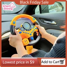 Infant Shining Eletric Simulation Steering Wheel Toy with Light Sound Kids Early Educational Stroller Steering Wheel Vocal Toys
Infant Shining Eletric Simulation Steering Wheel Toy with Light Sound Kids Early Educational Stroller Steering Wheel Vocal Toys