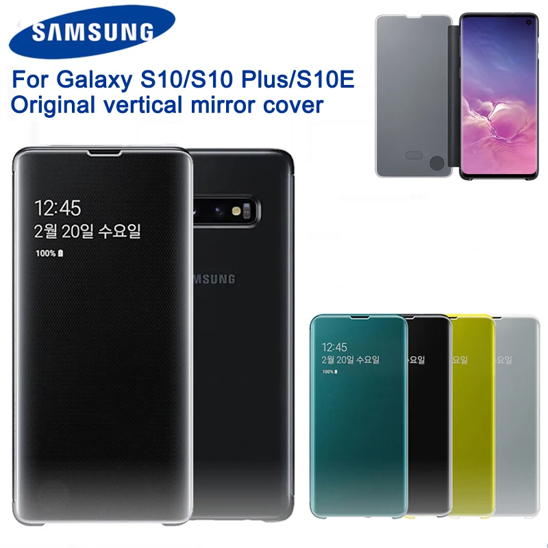 Оригинальный вертикальный зеркальный Прозрачный чехол для телефона Samsung S10 X SM G9730