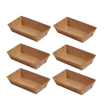 50Pcs Disposable Paper Food Serving Tray Kraft Paper Coating Boat Shape Snack Open Box French Fries Chicken Box (20 X 6 X 3Cm)
50Pcs Disposable Paper Food Serving Tray Kraft Paper Coating Boat Shape Snack Open Box French Fries Chicken Box (20 X 6 X 3Cm)
