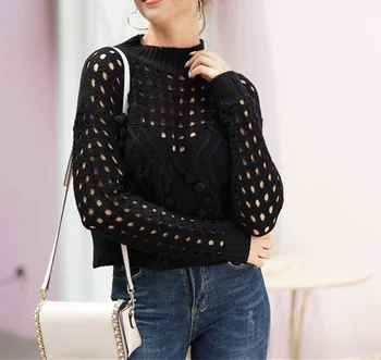 Women Knitted Sweater Pullover Fall Womens Sweaters Pullovers Tops Hollow Sweater Long Sleeve Top Wear
Women Knitted Sweater Pullover Fall Womens Sweaters Pullovers Tops Hollow Sweater Long Sleeve Top Wear