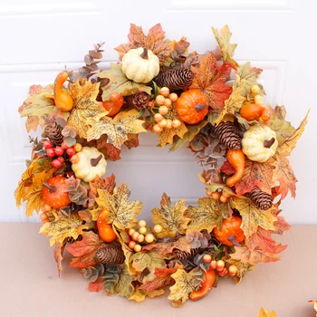 Fall Wreath with Pumpkins Berry Maple Leaves Artificial Fall Berry Wreath Harvest Wreath Fall Autumn Wedding Party Thanksgiving
Fall Wreath with Pumpkins Berry Maple Leaves Artificial Fall Berry Wreath Harvest Wreath Fall Autumn Wedding Party Thanksgiving