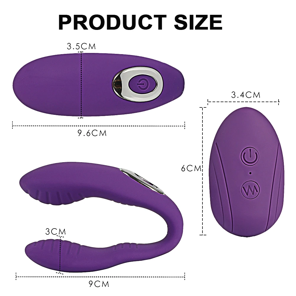 10 Mode Vibrator for Couple G-Spot Stimulate U Type Wireless Silicone Dildo Panties Female Masturbate Vibrator Sex Toy for Adult (3)