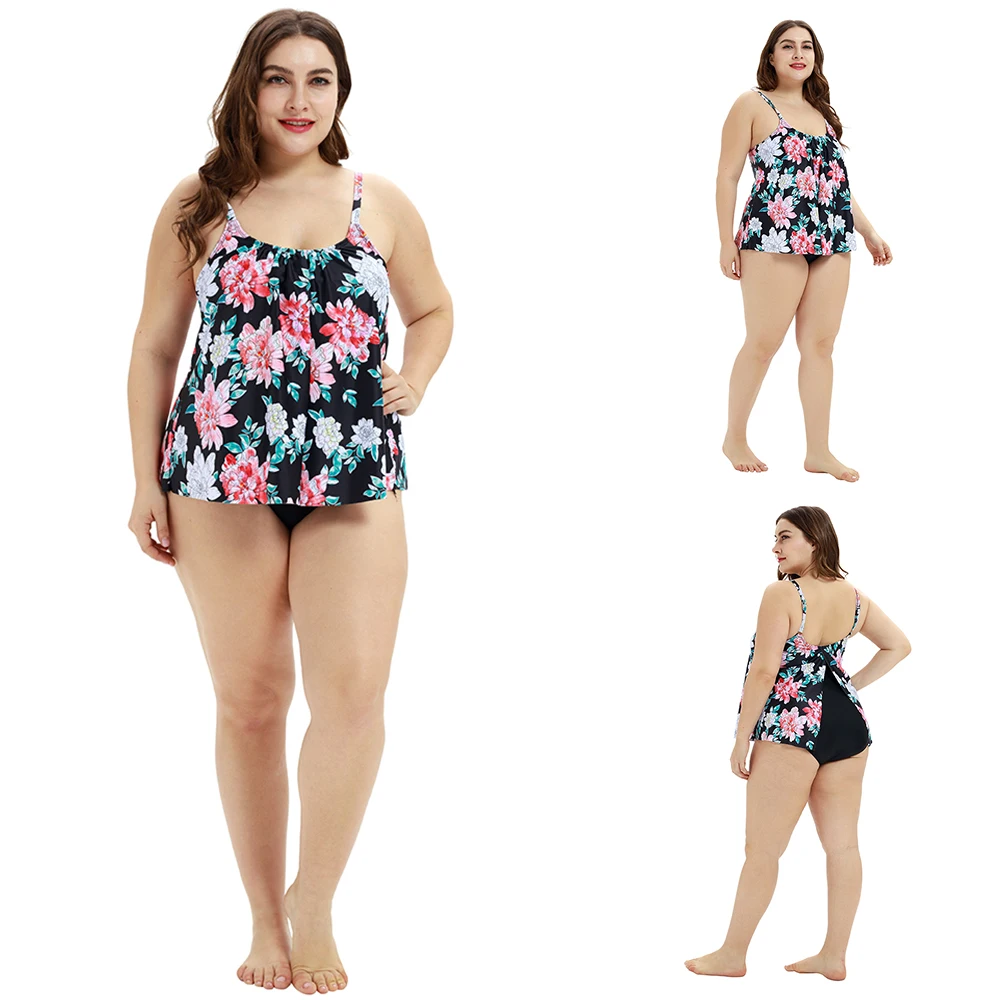 

Sexy Women Printing Floral Plus Size One piece Swimsuit Dress Floral Skirt Beachwear Larger Monokini 5XL Beach Bathing Suit D35