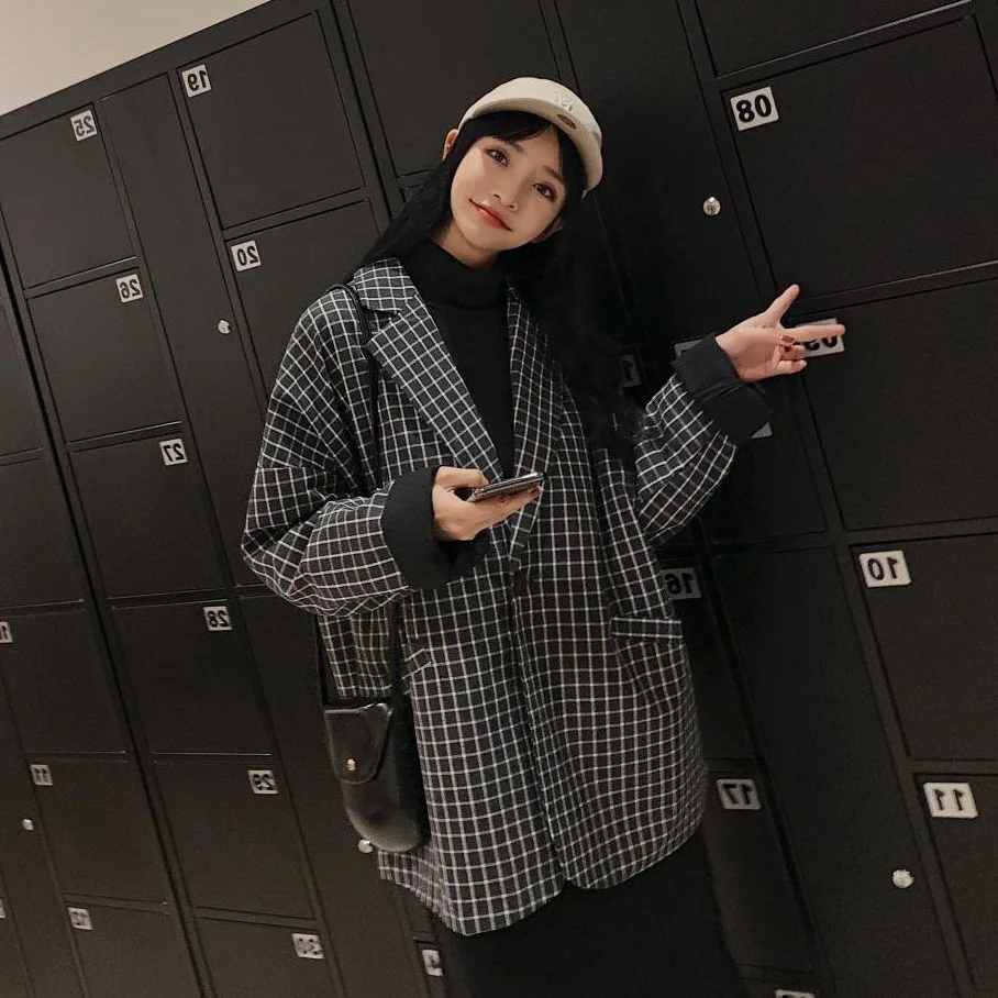 Photo Shoot INS Black And White Lattices Elegant Ol Mid-length Loose-Fit One-Button BF Contrast Color Cuff Small Suit Coat Women
Photo Shoot INS Black And White Lattices Elegant Ol Mid-length Loose-Fit One-Button BF Contrast Color Cuff Small Suit Coat Women