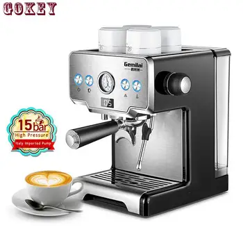 15 bar Italian coffee machine semiautomatic Stainless steel steam Milk frother Espresso coffee machine Commercial 1683452
15 bar Italian coffee machine semiautomatic Stainless steel steam Milk frother Espresso coffee machine Commercial 1683452