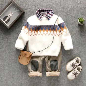 Boy's Sweaters O-Neck Print Pullover 0-9 Years Old Children's Imitation Mink Velvet Sweater Autumn and Winter Baby Kids Clothes
Boy's Sweaters O-Neck Print Pullover 0-9 Years Old Children's Imitation Mink Velvet Sweater Autumn and Winter Baby Kids Clothes