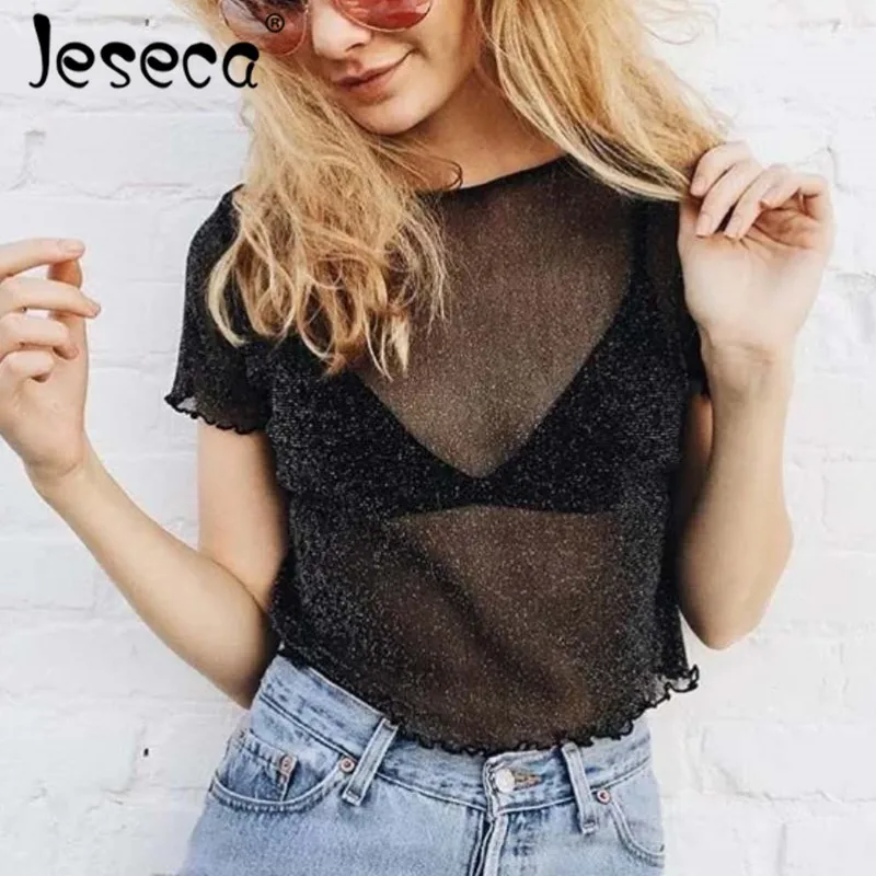 Jeseca New Sexy Women Tops Blouses Plus Size Chiffon Shirts See Through Clothes Transparent Floral Embroidery O-Neck Thin Tops 
Jeseca New Sexy Women Tops Blouses Plus Size Chiffon Shirts See Through Clothes Transparent Floral Embroidery O-Neck Thin Tops