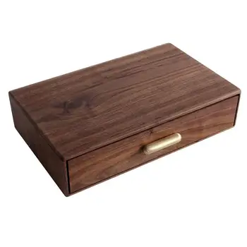 Workshop Solid Wood Receiving Box Desktop Black Walnut Drawer Receiving Box Display Increases Residence
Workshop Solid Wood Receiving Box Desktop Black Walnut Drawer Receiving Box Display Increases Residence