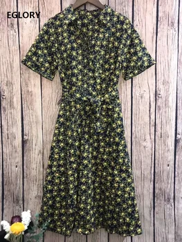 New Hot Sale Dress 2020 Summer Style Women Turn-down Collar Yellow Floral Print Bow Belt Patchwork Short Sleeve Casual Sun Dress
New Hot Sale Dress 2020 Summer Style Women Turn-down Collar Yellow Floral Print Bow Belt Patchwork Short Sleeve Casual Sun Dress