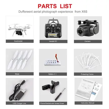 X6S RC Drone 4CH WiFi FPV Drone 4K HD Camera Flight Pressure Hover RC Helicopter Headless Mode RC Aircraft
X6S RC Drone 4CH WiFi FPV Drone 4K HD Camera Flight Pressure Hover RC Helicopter Headless Mode RC Aircraft