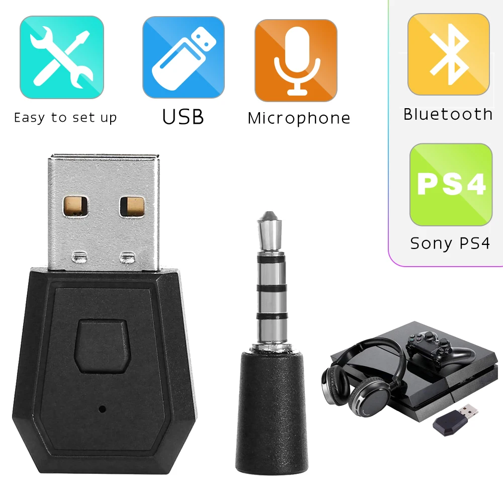 Фото Мини беспроводной bluetooth-адаптер USB приемник гарнитуры с микрофоном для Nintendo Switch