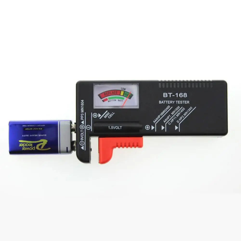 Battery Tester Digital Battery Capacity Tester Check Power Level For AA/AAA/C/D/9V/1.5V Batteries BT-168
Battery Tester Digital Battery Capacity Tester Check Power Level For AA/AAA/C/D/9V/1.5V Batteries BT-168