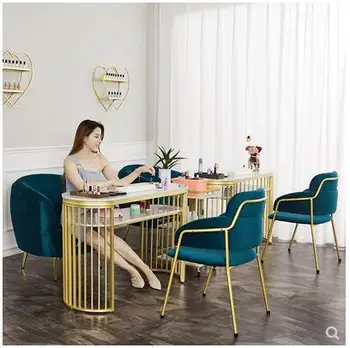 European light luxury marble beauty salon manicure table and chair set single double net red simple back chair sofa
European light luxury marble beauty salon manicure table and chair set single double net red simple back chair sofa