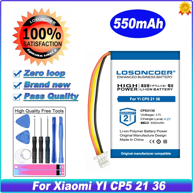 LOSONCOER 550mAh Battery for Xiaomi YI CP5 21 36 Smart Car DVR Battery Driving Recorder DVR GPS MP3 MP4 Toys CP5/21/36
LOSONCOER 550mAh Battery for Xiaomi YI CP5 21 36 Smart Car DVR Battery Driving Recorder DVR GPS MP3 MP4 Toys CP5/21/36