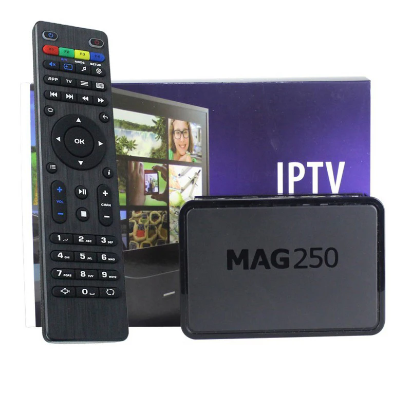 Mag 250 TV Box Multimedia Player Internet Set Top Box with Remote Control Charger Cable US EU Plug Set Top Box Smart TV Box
Mag 250 TV Box Multimedia Player Internet Set Top Box with Remote Control Charger Cable US EU Plug Set Top Box Smart TV Box