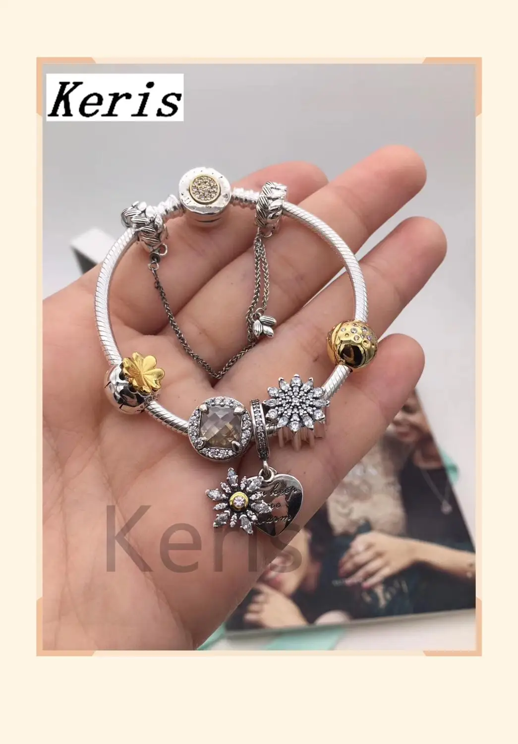 High Quality Copy 1:1 100% Silver Snake Bone Snowflake Pendant Bracelet First Choice For Gift Free Package | Украшения и