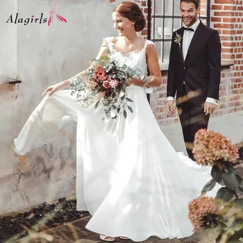 Simple Boho Wedding Dress Plus Size Embroidery Beach Bridal dress Scoop Cap Sleeve Button Back Robe de mariee 2020
Simple Boho Wedding Dress Plus Size Embroidery Beach Bridal dress Scoop Cap Sleeve Button Back Robe de mariee 2020