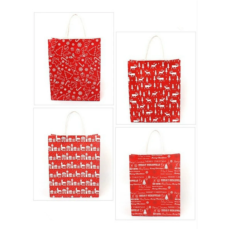 merry christmas kraft paper bag santa claus gift bags candy bag
