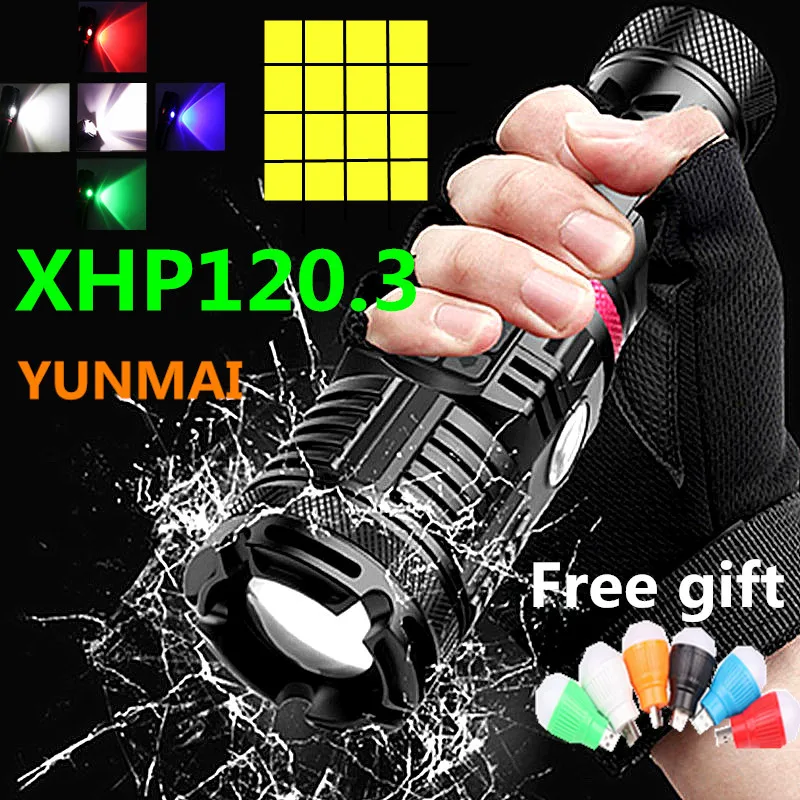 12-core 800000 Glare XHP120.3 Most Powerful LED+Cob Flashlight 18650 USB LED Torch Lantern 3*18650 Hunting Lamp Hand Light
12-core 800000 Glare XHP120.3 Most Powerful LED+Cob Flashlight 18650 USB LED Torch Lantern 3*18650 Hunting Lamp Hand Light