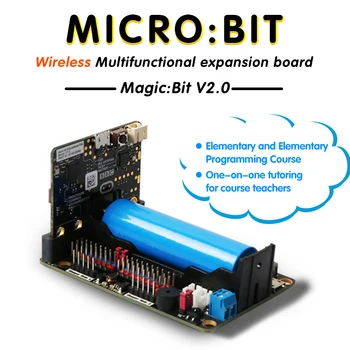 Extension Board for Micro:bit V2.0 Support 8 Servos and 4 DC Motors with Onboard Infrared Receiver and 4 RGB Full Color Lights
Extension Board for Micro:bit V2.0 Support 8 Servos and 4 DC Motors with Onboard Infrared Receiver and 4 RGB Full Color Lights