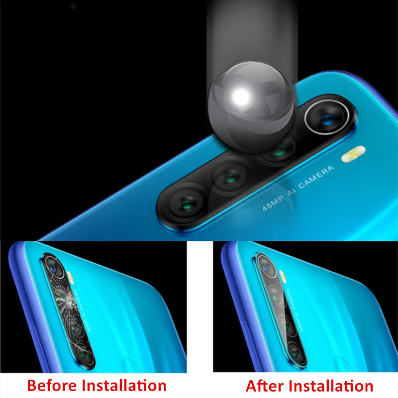 2 шт. Защитная пленка для камеры Xiaomi Mi 10 Lite из стекловолокна гибкая задняя крышка