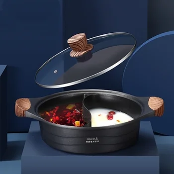 28cm Non-stick Aluminum Alloy Binaural Mandarin Duck Pot Induction Cooker Open Flame Multi-function Pot Home Kitchen Supplies 
28cm Non-stick Aluminum Alloy Binaural Mandarin Duck Pot Induction Cooker Open Flame Multi-function Pot Home Kitchen Supplies
