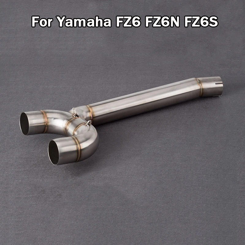 

For Yamaha FZ6 FZ6N FZ6S Escape Mid Link Pipe Motorcycle Exhaust System Connect Section Tube 51mm Stainless Steel Slip On