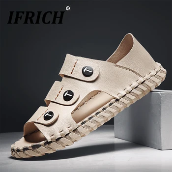 2020 New Arrival Leather Sandals For Men Black Gray Beach Sandals Man Hand Made Mens Flats Shoes Designer Trekking Sandals Mens
2020 New Arrival Leather Sandals For Men Black Gray Beach Sandals Man Hand Made Mens Flats Shoes Designer Trekking Sandals Mens
