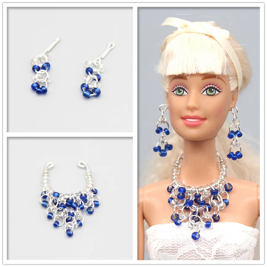 The road to happiness Store】Jewelry set Earrings and Doll